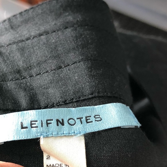 Anthropologie Leifnotes Silk Blend Black Skirt 631 - Picture 8 of 9